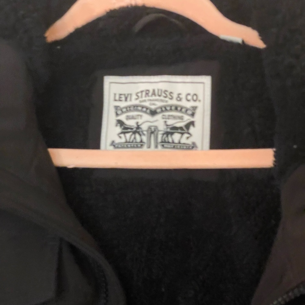 NEW NEVER WORN Black Levi Strauss Co. Coat with inner lining - Picture 2 of 9
